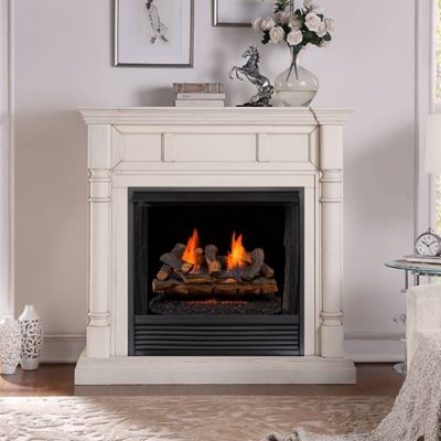 Image showing  DLS-L24R-1, Vent Free Gas Log Set, Ember Chassis: Propane Gas, Remote Thermostat, and Fiber Logs: 24in Split Oak