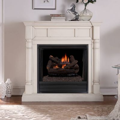 Image showing  DLS-N18R-2, Vent Free Gas Log Set, U-Burner Chassis: Natural Gas, Remote Thermostat Control: 18in Stacked Red Oak