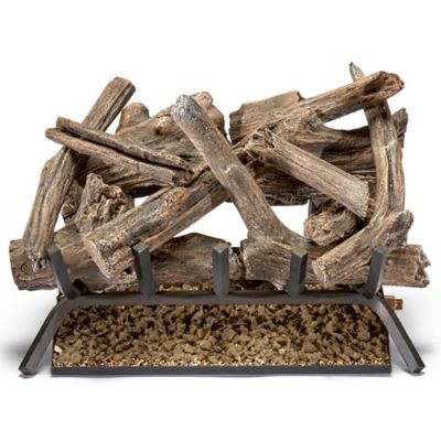 Image showing  Vented Natural Gas or Propane Fireplace Log Set With Remote-24 in. Driftwood, 55,000 BTU-Model# BVL24-1-RO