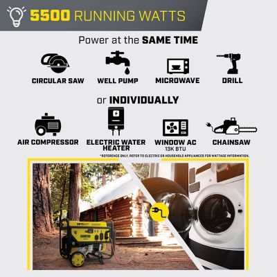 Image showing  5500-Watt Portable Generator with CO Shield