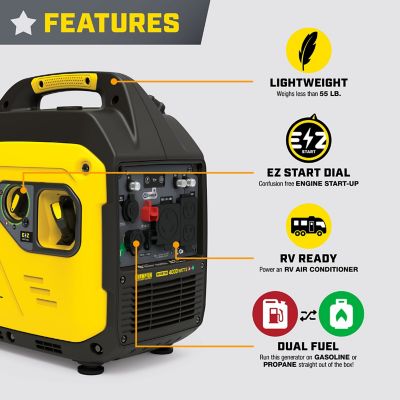 Image showing  4000-Watt Dual Fuel RV Ready Portable Inverter Generator with Quiet Technology and CO Shield