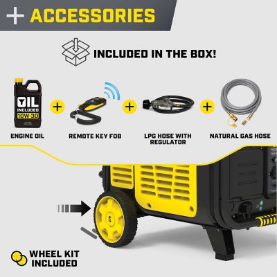 Image showing  11,000-Watt Wireless Remote Start Tri Fuel Portable Inverter Generator with CO Shield