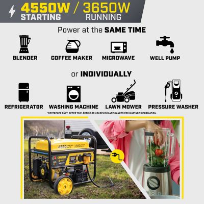 Image showing  3650-Watt Wireless Remote Start RV Ready Portable Generator with CO Shield