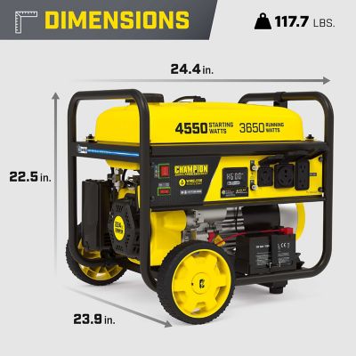Image showing  3650-Watt Wireless Remote Start RV Ready Portable Generator with CO Shield