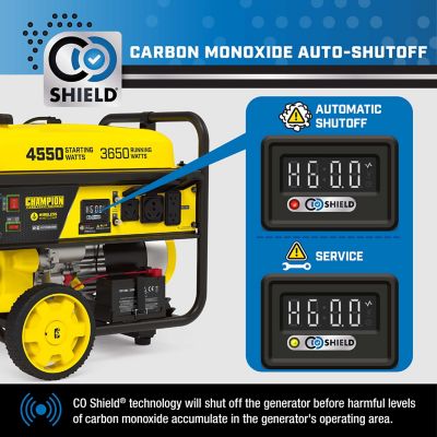 Image showing 6 th Champion Power Equipment 3650-Watt Wireless Remote Start RV Ready Portable Generator with CO Shield