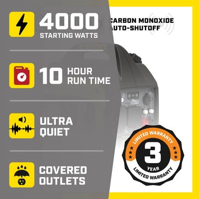 Image showing  4000-Watt RV Ready Portable Inverter Generator with Quiet Technology and CO Shield