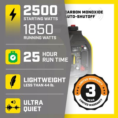 Image showing  2500-Watt Dual Fuel Portable Inverter Generator with Quiet Technology and CO Shield