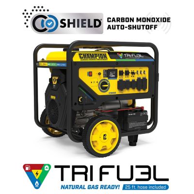 Champion Power Equipment 13,500-Watt Electric Start Tri Fuel Home Backup Portable Generator with CO Shield