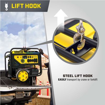 Image showing  13,500-Watt Electric Start Tri Fuel Home Backup Portable Generator with CO Shield