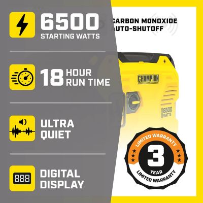 Image showing  6500-Watt RV Ready Portable Inverter Generator with Quiet Technology and CO Shield