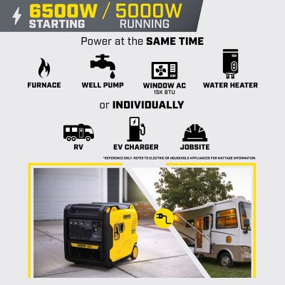 Image showing  6500-Watt RV Ready Portable Inverter Generator with Quiet Technology and CO Shield