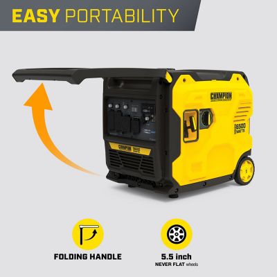 Image showing 6 th Champion Power Equipment 6500-Watt RV Ready Portable Inverter Generator with Quiet Technology and CO Shield