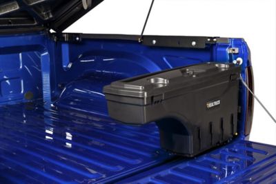 Image showing  UnderCover SwingCase Tool and Truck Bed Storage Box 2019-2026 Dodge Ram 1500-2500 Passenger Side Black Smooth