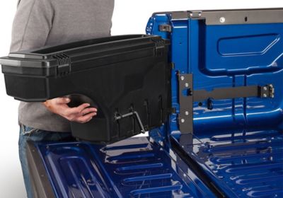 Image showing 1 th RealTruck UnderCover SwingCase Tool and Truck Bed Storage Box 2017-2026 Ford F-250/F-350 Super Duty Drivers Side Black Smooth