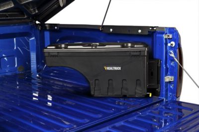RealTruck UnderCover SwingCase Tool and Truck Bed Storage Box 2017-2026 Ford F-250/F-350 Super Duty Passenger Side Black Smooth
