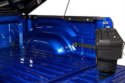 Image showing  SwingCase Tool and Truck Bed Storage Box 2017-2026 Ford F-250/F-350 Super Duty Passenger Side Black Smooth