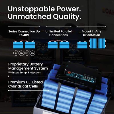 Image showing 5 th Battle Born 12 Volt, 720 Cold Cranking Amps, Smart Lithium Deep Cycle Battery, BBGC2I
