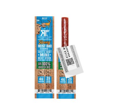 Righteous Felon Mini Meat Sticks Honey Heist BBQ Beef 0.5 oz.
