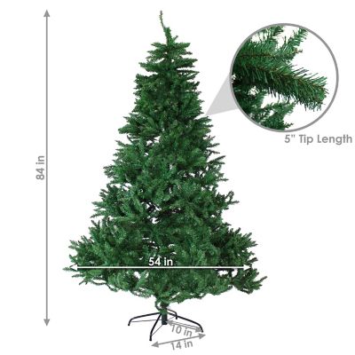 Image showing 3 th Sunnydaze Decor Unlit Artificial Tannenbaum Christmas Tree - Green - 7 ft.