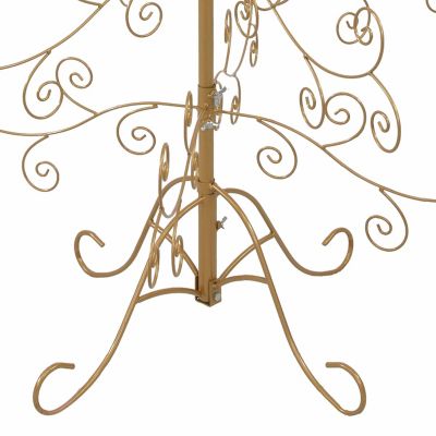 Image showing 8 th Sunnydaze Decor Noelle 60-Inch Metal Christmas Ornament Tree - Gold