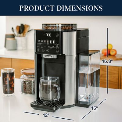 Image showing  TrueBrew Automatic Single-Serve Drip Coffee Maker with Built-In Grinder and Bean Extract Technology in Stainless Steel