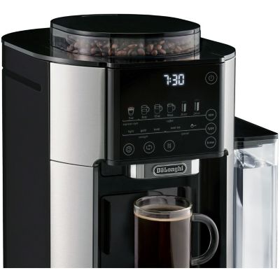 Image showing  TrueBrew Automatic Single-Serve Drip Coffee Maker with Built-In Grinder and Bean Extract Technology in Stainless Steel