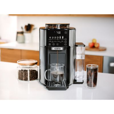 Image showing  TrueBrew Automatic Single-Serve Drip Coffee Maker with Built-In Grinder and Bean Extract Technology in Stainless Steel