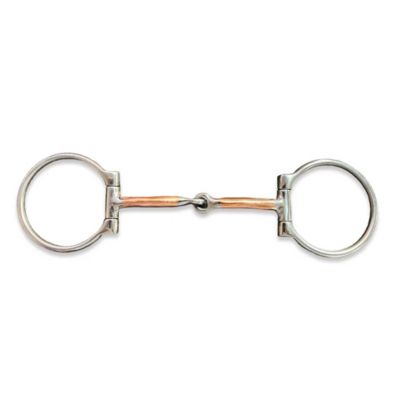 Shires Equestrian Products 5 in. Offset Copper D-Ring Single Jointed Mouthpiece