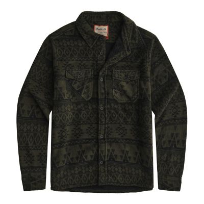 HAWKE & CO Men's Sherpa Bonded Polar Fleece Shirt Jacket