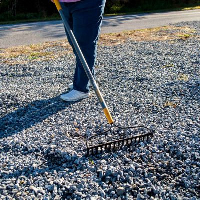 Image showing  57 in. Hardwood Handle 16-Tine Steel Bow Rake (2-Pack)