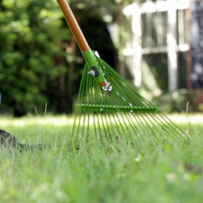 Image showing 5 th Ames 54 in. Hardwood Handle 22-Tine Steel Leaf Rake (3-Pack)