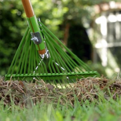 Image showing 6 th Ames 54 in. Hardwood Handle 22-Tine Steel Leaf Rake (3-Pack)