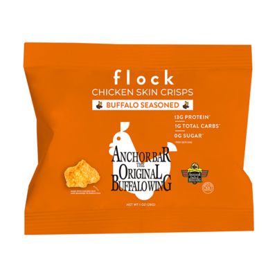 Flock Chicken Skin Crisps 1 oz. Anchor Bar Buffalo