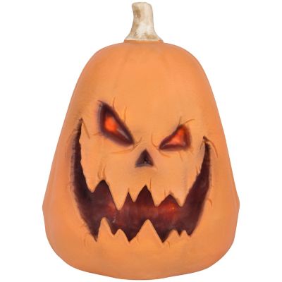 Red Shed 12 in. Talking Pumpkin Halloween Animatronic, Orange Jack-O-Lantern