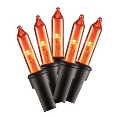 Red Shed 22 ft. Indoor/Outdoor LED Halloween String Lights, Orange Lights/Black Wire