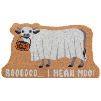 Red Shed Boo Moo Coir Halloween Door Mat, 27 in.