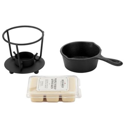Red Shed Cast-Iron Pan Wax Warmer with Maple Syrup & Pancakes Wax Melts