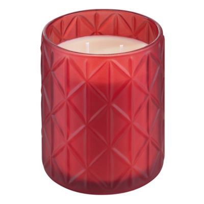 Red Shed Festive Pomegranate Scented Color Glass Candle, 16 oz., Red