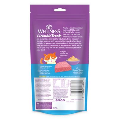 Image showing  Lickable Treats Soft Puree Natural Grain Free Cat Treats, Tuna, Contains 6 - 0.4 oz. Tubes