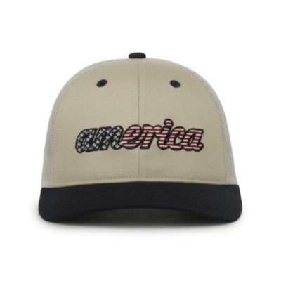 Outdoor Cap Company Cream American Flag Hat