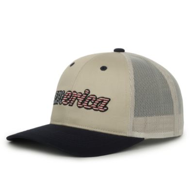 Image showing  Cream American Flag Hat