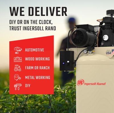 Image showing 9 th Ingersoll Rand 2200N7.5 80 gal. 7.5 hp 230/1/60 Reciprocating Air Compressor