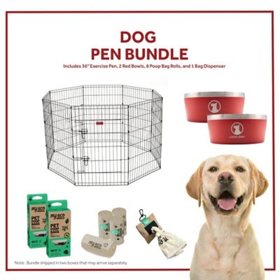 Lucky Dog PLAY Pet Exercise Pen and Pet Bowl Bundle