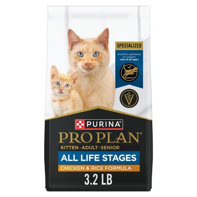 Purina Pro Plan All Life Stages High Protein Cat Food Chicken and Rice Dry Kibble