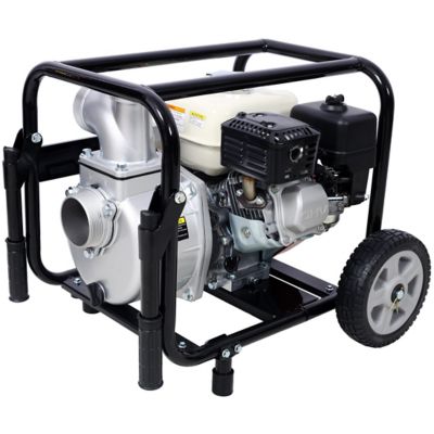 Image showing  Honda Water Pump 3 ft. 264Gpm, 163Cc With Accessories and Handle Wheel Kit