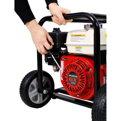 Image showing  Honda Water Pump 3 ft. 264Gpm, 163Cc With Accessories and Handle Wheel Kit