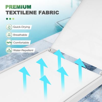 Image showing  Outdoor 2-Piece Textilene Deckchair Set with 6-Level Adjustment