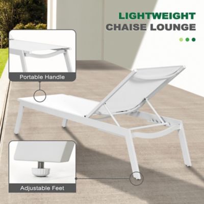 Image showing  Outdoor 2-Piece Textilene Deckchair Set with 6-Level Adjustment