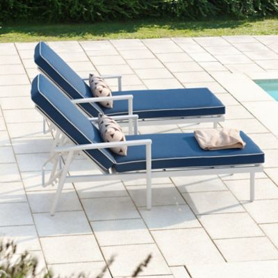 Nuu Garden Outdoor 2-Piece Aluminum Lounge Chairs with 6-Level Adjustment