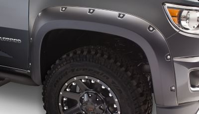 Image showing  Fender Flares Pocket Style 2015 - 20 Chevy Colorado Excludes ZR2 Models Front Rear 4-pc Black